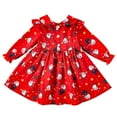 thumbnail image 1 of Wuxian Christmas Children Kids Girls Teenagers Outfits Sets Long Sleeve Princess Dress Green Outfits Sets Stylish Dailywear For Toddler, 1 of 6