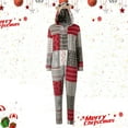 thumbnail image 1 of Wuxian Christmas Family Pajamas Thickened Downy Long Sleeve Hooded Full Zipper Up Overall Sleepwear Outfits Lovely Snowflake Snowman Print One Piece Jumpsuits Loungewear For Women,Wine,S, 1 of 8