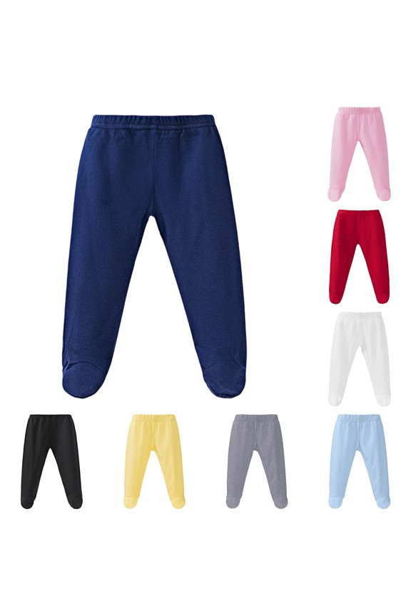 Christmas Pants Winter Thermal Wool Lined Leggings Soft Cozy Tights Solid Color Knitted Stretchable Base Layer Pants Comfortable Slim Fit Full Length Socks Casual Trousers,BU2,6-9 Months