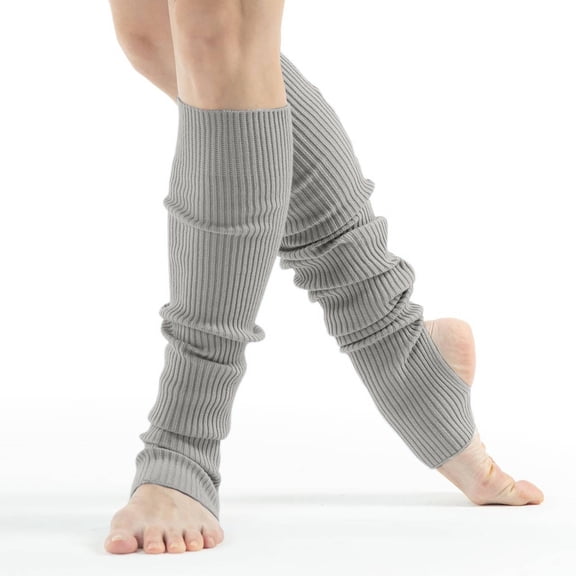 Wuxian Cozy Socks Leg Warmers Solid Color Knitting Dance Yoga Knee High Socks Casual Soft Cozy Breathable Lightweight Footwear,Silver,One Size