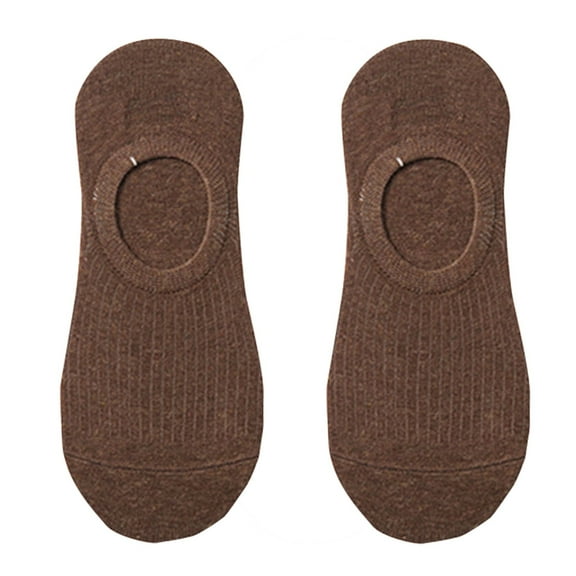 Wuxian Cozy Socks Solid Color Cotton Ankle Socks Low Cut No Show Hollow Ruffle Non Boat Sock Soft Casual Breathable Socks,Coffee,One Size