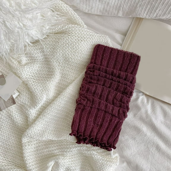 Wuxian Cozy Socks For Women Leg Warmers Solid Knitted Zipper Over The Knee Stocking Bow Soft Stretchy Thigh Knee High Socks Breathable Lightweight Footwear,Coffee,One Size