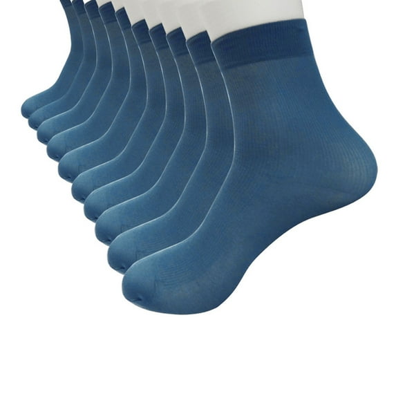 Wuxian Fluffy Socks 10 Pairs Fashion Thin Solid Color Ankle Socks Athletic Running Hiking Sport Low Cut Soft Sweat Absorbing Casual Breathable Socks,Dark blue,One Size