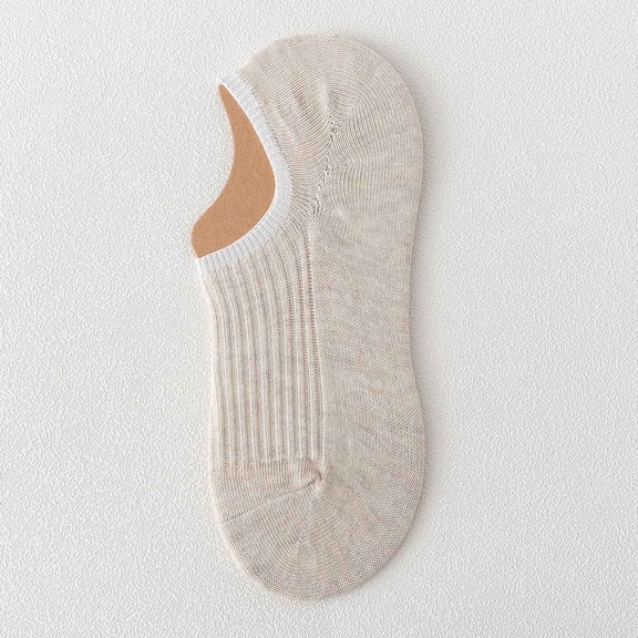 Wuxian Fluffy Socks Solid Color No Show Low Cut Boat Socks Non- Concealed Sports Casual Solid Color Fuzzy Socks,Beige,One Size