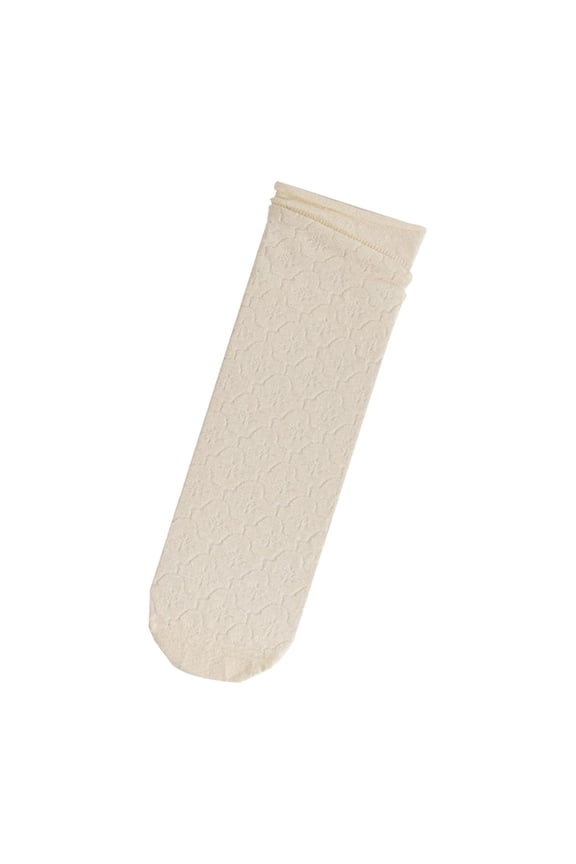Fluffy Socks Spring Summer Lace Mesh Crew Socks Rolled Hem Slouch Socks Thin Soft Comfy Fuzzy Socks,Khaki,One Size