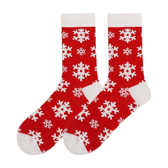 Wuxian Funny Socks Christmas Socks Cute Print Midtube Stockings Crew Socks Fuzzy Comfy Casual Winter Warm Breathable Lightweight Footwear,Red5,One Size