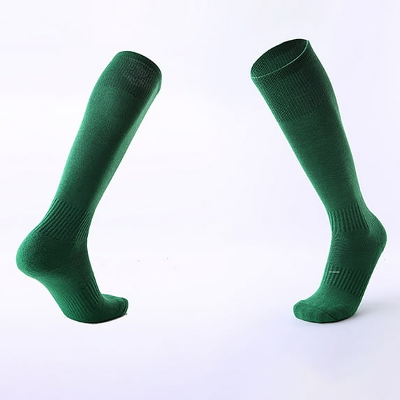 Wuxian Funny Socks Compression Socks Men Solid Color Long Comfortable Non Stocking Soft Football Athletic Fuzzy Socks,Green,One Size