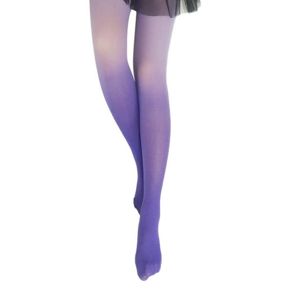 Wuxian Funny Socks Pantyhose Gradient Over The Knee Socks Leggings Thigh High Colorful Athletic Leisure Thick Lined Stocking Casual Breathable Socks,Purple,One Size