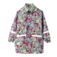 thumbnail image 1 of Wuxian Girls Baby Rain Suit Kids Raincoats Waterproof Rain Jacket Cartoon Children Toddler Rain Wear Children Rain Poncho Rain Gear,Hot Pink,10-11 Years, 1 of 8
