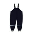 thumbnail image 1 of Wuxian Girls Baby Rain Suit Waterproof Rain Bib Pants Rain Pants Kids Overalls Rain Trousers Lightweight Mud Pants Raincoat,Black,2-3 Years, 1 of 4