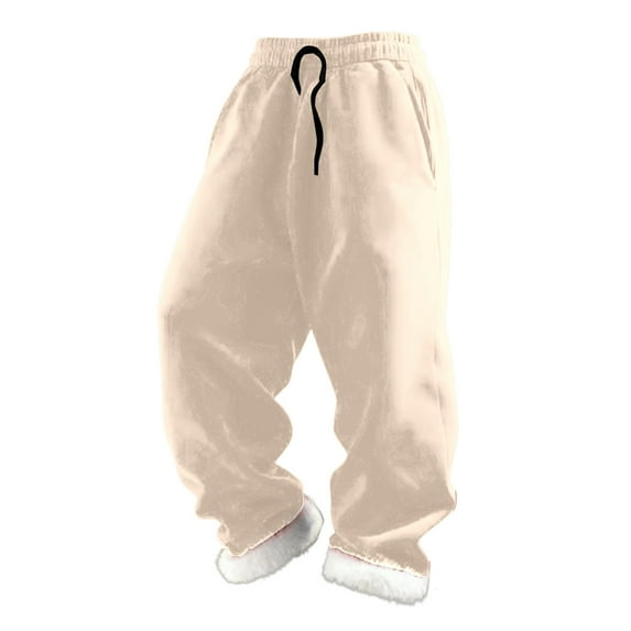 Wuxian Girls Baggy Pants Christmas Solid Color Loose Fit Elastic Waist Festive Holiday Fringed Trousers Wide Leg Cozy Soft Comfortable Playwear Casual Trousers,Beige,9-18 Months