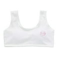 thumbnail image 1 of Wuxian Girls Bralette Crop Top Bra Seamless Sports Bra Training White Teen Bra Camisole Style Lightweight Seamless Kids Bra,White, 1 of 7