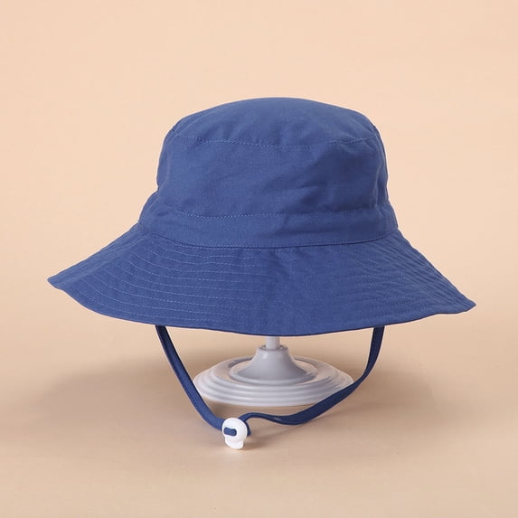 Wuxian Girls Children Toddler Hats Wide Brim Solid Color Adjustable Strap Sun Hats Breathable Quick Drying Summer Beach Outdoor Playwear Boys Baby Lightweight Fisherman Caps,C,3-10 Years