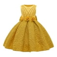 thumbnail image 1 of Wuxian Girls Formal Dress Solid Color Sleeveless Round Neck Floral Embroidery Elegant Gowns Formal Party Wedding Dresses,Green,8-9 Years, 1 of 3