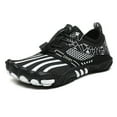 thumbnail image 1 of Wuxian Girls Shoes Lightweight Low Top Water Shoes Hiking Swimming Slip On Beach Sneakers Lace Up Comfortable Shoe,Black,3-4Y, 1 of 4