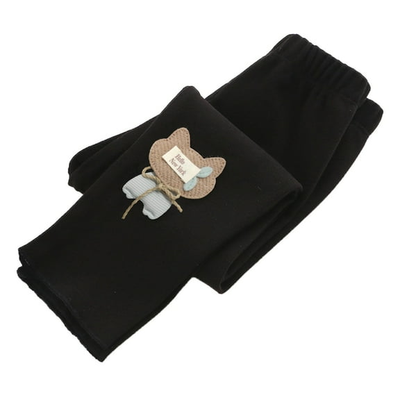 Wuxian Girls Wide Leg Sweatpants Cute Cartoon Animal Pattern Thin Lined Warm Leggings Stretchy Thick Tights Pants Trousers Footless Pantyhose For Sports Everyday Activities,Beige,5-6 Years