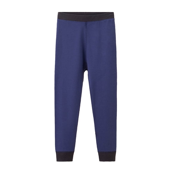 Wuxian Girls Wide Leg Sweatpants Solid Winter Thermal Leggings Underwear Soft Warm Lined Layer Trousers Comfortable Stretch Comfy Casual Soft Dailywear,Navy,11-13 Years