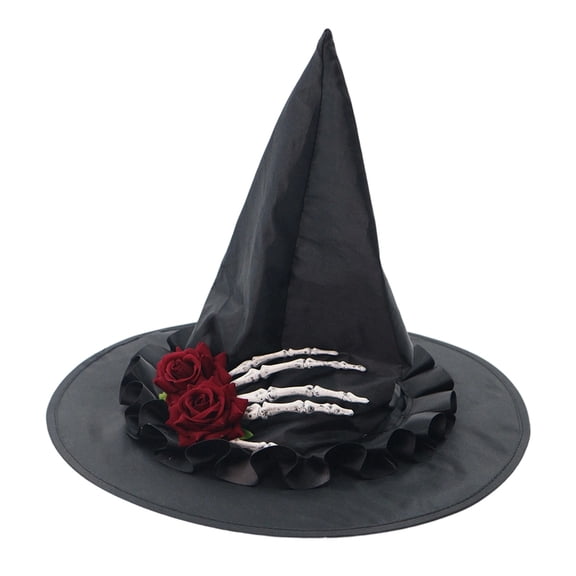 Wuxian Kids Halloween Sun Hats Lace Star Kids Witch Hat Girls Lace Witch's Hat For Kids Youth Teens Decorations Cap