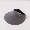 thumbnail image 1 of Wuxian Kids Toddler Girls Sun Hat Breathable Visor Hats Cute Solid Color Outdoor Sports Cap Adjustable Summer Sunshade Visor Beach Playground Casual Funny Hats,Grey,4-12 Years, 1 of 3