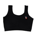 thumbnail image 1 of Wuxian Little Girls Bras Training Bras For Big Girls Sports Bra Yoga Bra For Teens Comfort Dance Crop Top Bra,Black, 1 of 4