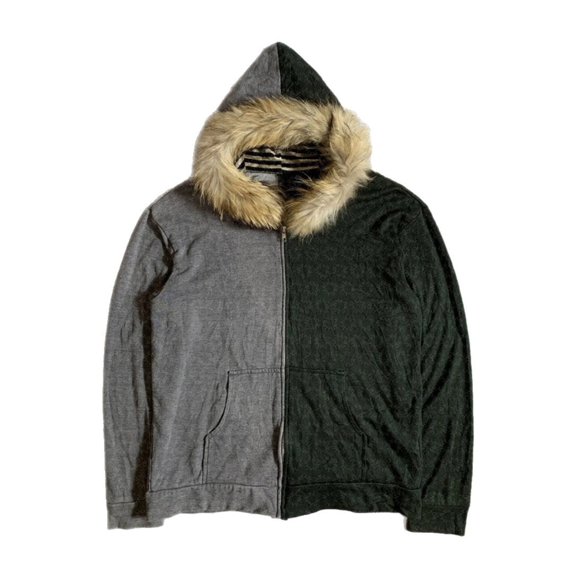 Wuxian Men Retro Streetwear Jacket Fuzzy Hoodie Soft Lined Zipper Up Solid Color Long Sleeve Sweatshirt Comfortable Casual Fit Cozy Stylish Outwear,Grey,M