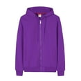 thumbnail image 1 of Wuxian Men Sweatshirts Unisex Zip Up Hood Fashion Long Sleeve Solid Sport Hoodie Sweatshirt Pocket Jacket Pullover Fall Winter Outerwear,Purple,L, 1 of 2