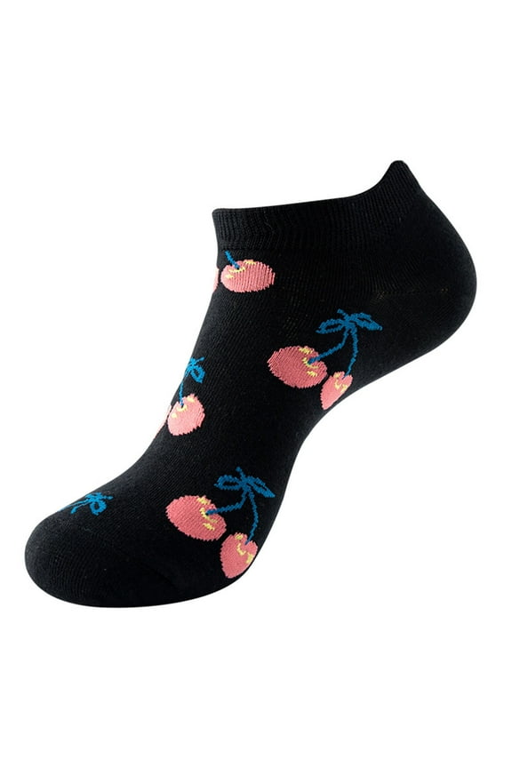 Socks For Women 2 Pairs Funny Cute Pattern Ankle Socks Colorful Low Cut Liner Boat Socks Breathable Lightweight Footwear,F,One Size