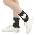 thumbnail image 1 of Wuxian Socks For Women Knitted Love Heart Print Leg Warmers Crochet Leggings Leisure Warm Cute Crew Socks Fuzzy Socks,Dark Gray,One Size, 1 of 4