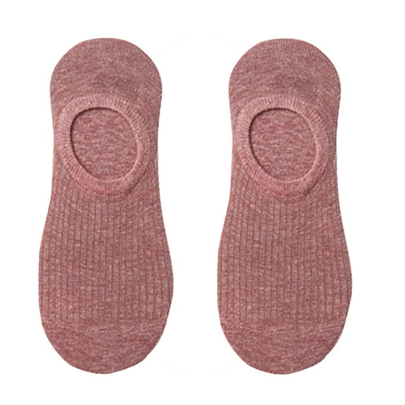 Wuxian Socks For Women Solid Color Cotton Ankle Socks Low Cut No Show Hollow Ruffle Non Slip Boat Sock Soft Comfy Dailywear,Hot Pink,One Size