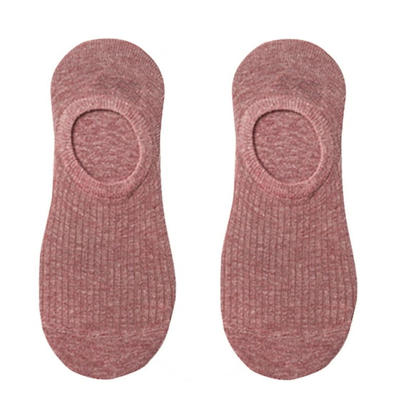 Wuxian Socks For Women Solid Color Cotton Ankle Socks Low Cut No Show Hollow Ruffle Non Slip Boat Sock Soft Comfy Dailywear,Hot Pink,One Size