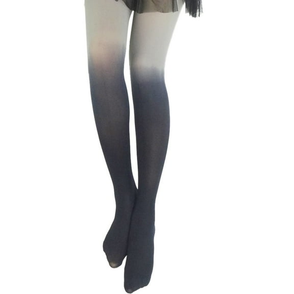 Wuxian Socks For Women Pantyhose Gradient Over The Knee Socks Leggings Thigh High Colorful Athletic Leisure Thick Lined Stocking Fuzzy Socks,Black,One Size