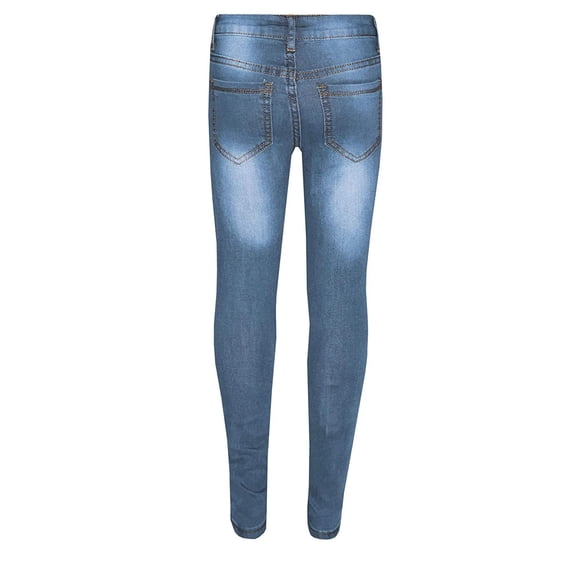 Wuxian Sweatpants For Boys Teens Vintage Tight Ripped Jeans Fashion Washed Slim Fit High Waist Zip Up Denim Trousers Casual Athletic Clothes,Light blue,13 Years