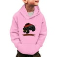 thumbnail image 1 of Wuxian Toddler Baby Boy Girl Sweatshirts Dinosaur Hoodies For Boys Truck Pullover Toddler Tractor Hooded Sweatshirt Active Shirts Sport Top,Pink,3-4 Years, 1 of 5