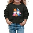 thumbnail image 1 of Wuxian Toddler Boys Girls Halloween Sweatshirt Pullover Cute Ghost Pumpkin Graphic Print Top Shirt Crewneck Long Sleeve Casual Loose Outerwear,Black,3-4 Years, 1 of 4