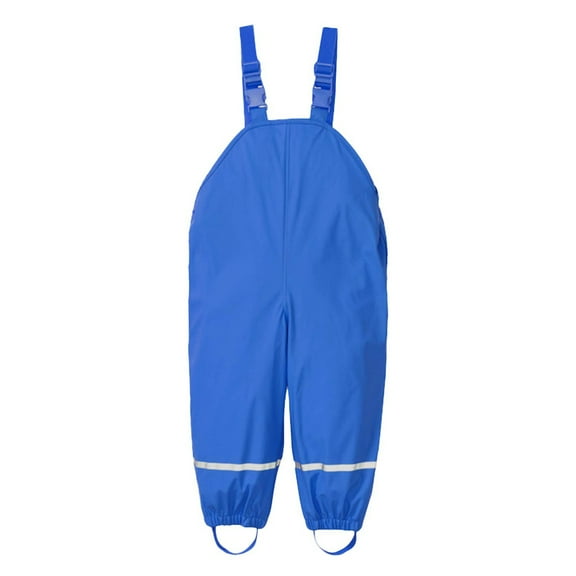 Wuxian Toddler Girls Boys Rain Suit Mud Trousers Rain Dungarees Unlined Wind And Waterproof Rain Trousers Rain Clothing Rainwear,A,6-8 Years
