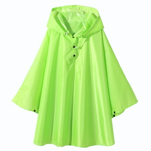 Wuxian Toddler Girls Boys Rain Suit Rain Poncho Cartoon Raincoat Jacket Cute Rain Coat Toddler Boys Girls Rain Cape Light Waterproof Hoodie Outwear Rain Gear,Green,3-5 Years