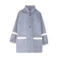 thumbnail image 1 of Wuxian Toddler Girls Boys Rain Suit Raincoat Lightweight Waterpoof Kids Long Sleeve Rain Jacket Toddler Rain Gear,Grey,6-7 Years, 1 of 4