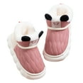 thumbnail image 1 of Wuxian Toddler Girls Shoes Cute Cartoon Character Pattern Slippers Thick Thermal Plush Non- Shoes For Big Kids Winter Footwear Warm Sneakers,Pink,7-8 Years, 1 of 3