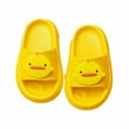 thumbnail image 1 of Wuxian Toddler Girls Slippers Cute Dinosaur Beach Slides Non Soft Thick Bottom Home Bath Slippers Summer Outdoor Sneakers,Yellow,3-4 Years, 1 of 6