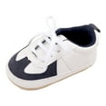 thumbnail image 1 of Wuxian Toddler Shoes Classic Lace Up First Walking Sneakers Soft Sole Infant Baby Shoes Lightweight Non Slip Footwear,Blue,3-5M, 1 of 9