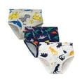 thumbnail image 1 of Wuxian Toddler Underwear Cartoon Dinosaur Briefs Undies Children Truck Panties 3 PC,White,120, 1 of 5