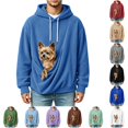 thumbnail image 1 of Wuxian Unisex Hoodies Pet Holder Cat Dog Large Pouch Carriers Pullover Corduroy Sweatshirt For Women Men, 1 of 5