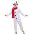 thumbnail image 1 of Wuxian Winter Outfits For Girls Boys Christmas Sets Adorable Snowman Bodysuit Solid Color Romper Jumpsuit With Scarf Hat Soft Comfy Relaxed Fit Dailywear,White,3-4 Years, 1 of 7