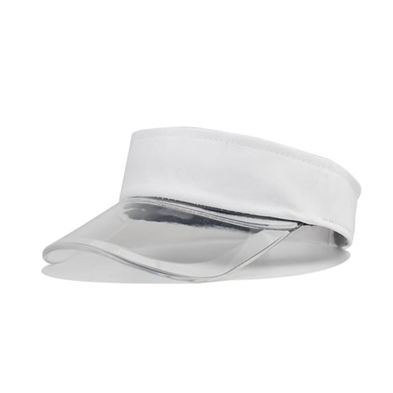 Wuxian Women'S Golf Hats Solid Colro Breathable Summer Riding Visor Hat Foldable Adjustable Version Golf Cap Soft Lightweight Summer Uv Protection Beach Outdoor Headwear,White,One Size
