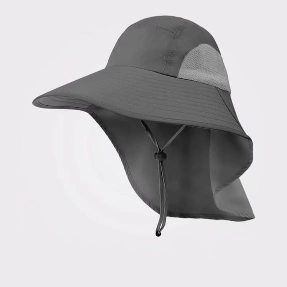 Wuxian Women'S Sun Hats Large Wide Brim Solid Color Sunscreen Foldable Shading Hat Summer Beach Outdoor Uv Protection Bucket Hat Comfortable Breathable Gardening Hiking Caps,Dark Gray,One Size