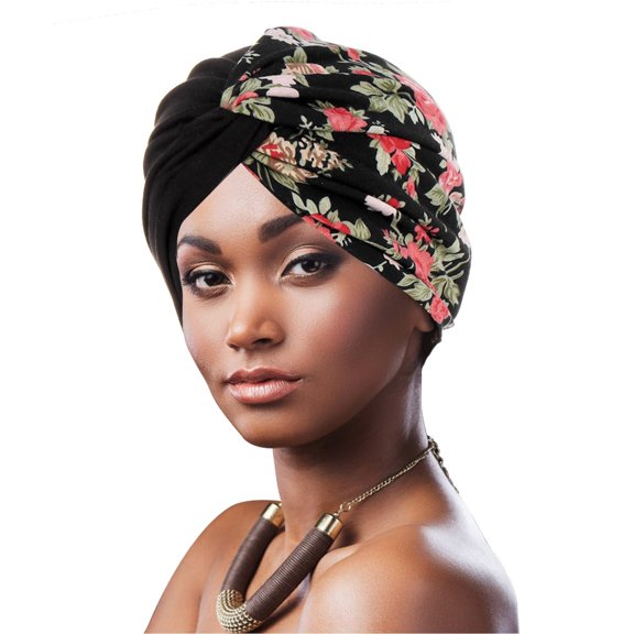 Wuxian Women Turban Hat Head Wraps One Size Beanie Cap Class Turban Headband Flower Print Ruched Fashionable Headscarf Vintage Cross Twist Hair Wrap Soft Cozy Hair Covers,Camouflage,One Size