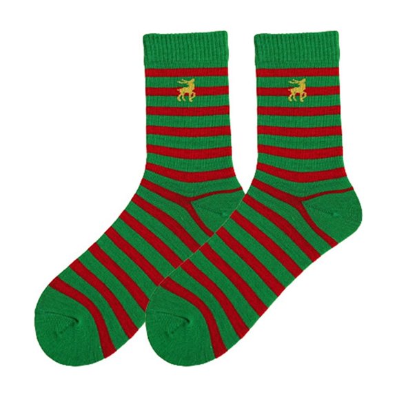 Wuxian Womens Socks Christmas Socks Cute Print Midtube Stockings Crew Socks Fuzzy Comfy Casual Winter Warm Casual Breathable Socks,Green2,One Size