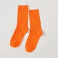 thumbnail image 1 of Wuxian Womens Socks Solid Knee High Scrunch Socks Loose Fit Relaxed Women Thigh High Boot Stocking Soft Crew Socks Breathable Lightweight Footwear,Orange,One Size, 1 of 3