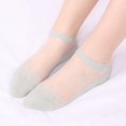 thumbnail image 1 of Wuxian Wool Socks Lace Rose Pattern Ankle Socks Low Cut No Show Hollow Ruffle Non Boat Sock Soft Comfy Dailywear,Mint Green,One Size, 1 of 4