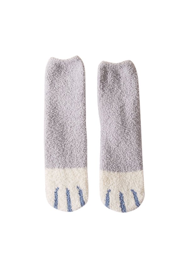 Wool Socks For Women Thick Fuzzy Winter Warm Crew Socks Animal Print Pattern Lady Cute Comfortable Soft Boot Socks Sleep Fuzzy Socks,Grey,One Size